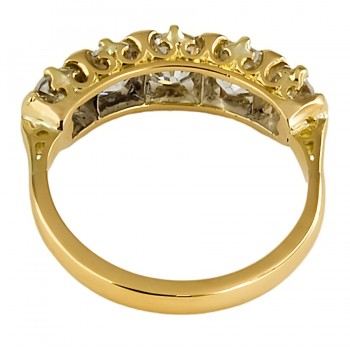 18ct gold diamond 2.00cts 5 stone Ring size N